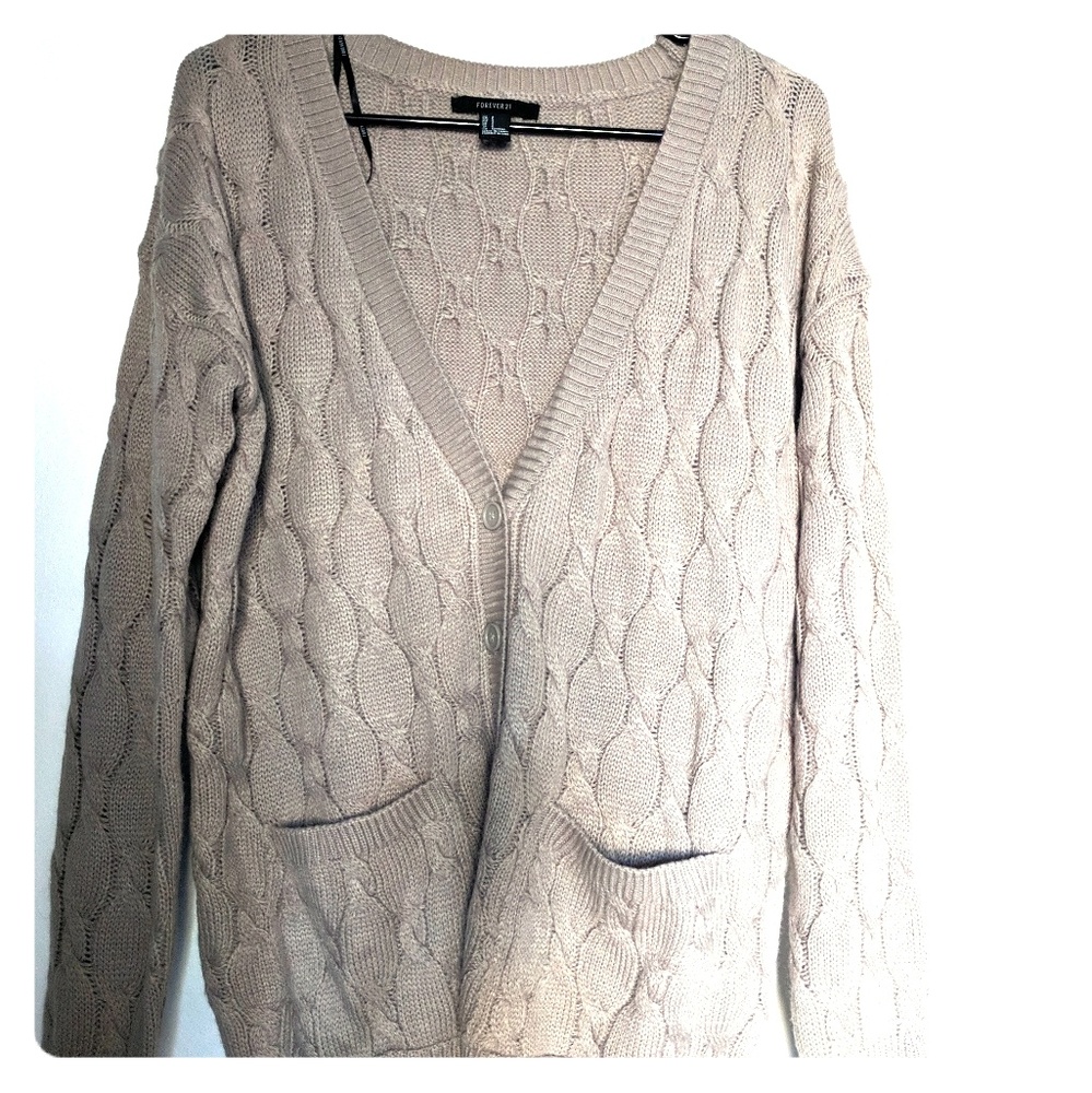 Oversized knit cardigan
